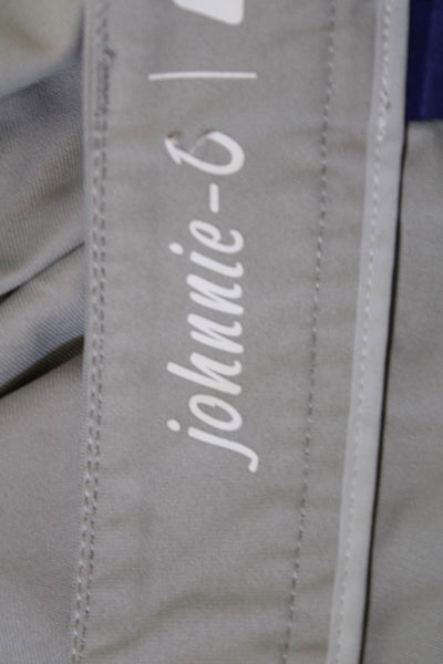 Johnnie-o Mens Gray Chino Pants Polyester Button Closure Size 35