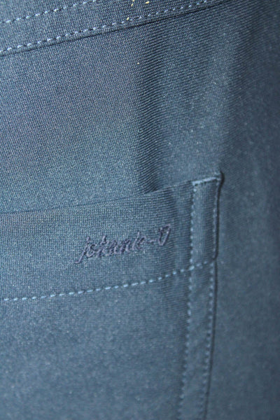 Johnnie-o Mens Dark Blue Polyester Pants Button Closure Size 35
