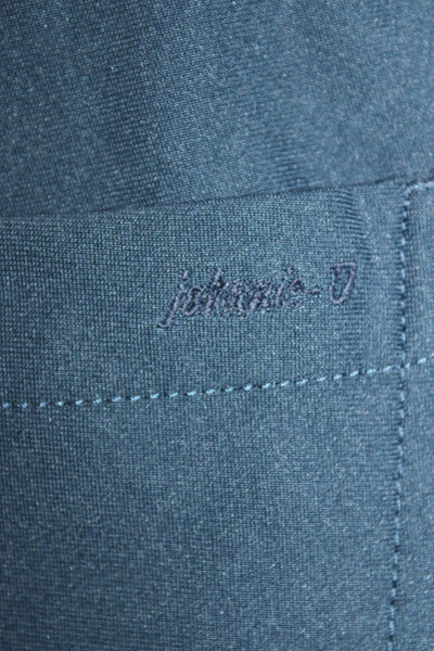 Johnnie-o Mens Dress Pants Dark Blue Button Solid Polyester Size 35