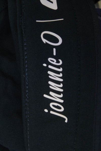 Johnnie-o Mens Dress Pants Dark Blue Button Solid Polyester Size 35