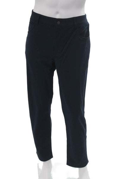 Johnnie-o Mens Dark Blue Cropped Polyester Pants Size 35