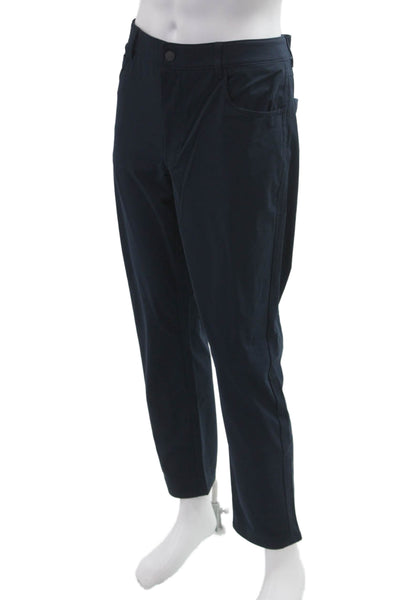 Johnnie-o Mens Dark Blue Cropped Polyester Pants Size 35