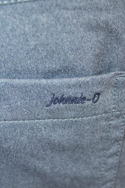 Johnnie-o Mens Chino Khakis Pants Blue Polyester Button Size 35