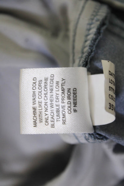 Johnnie-o Mens Chino Khakis Pants Blue Polyester Button Size 35