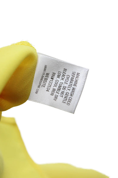 Lola & Sophie Women Yellow Basic Sleeveless Tank Round Neck Rayon Size XS