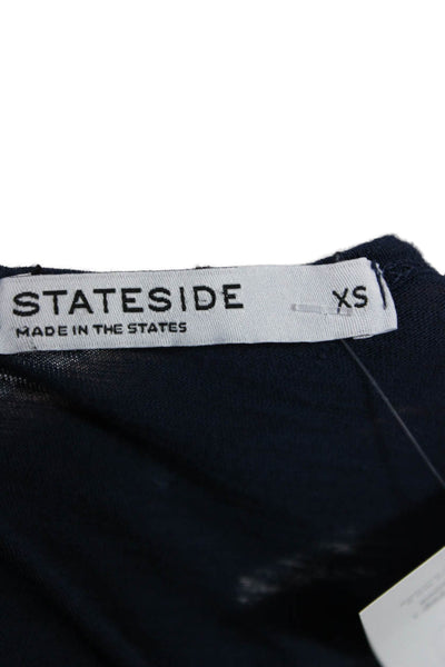 Stateside Women Tank Sundress Dark Blue 100% Supima Cotton Sleeveless Size XS