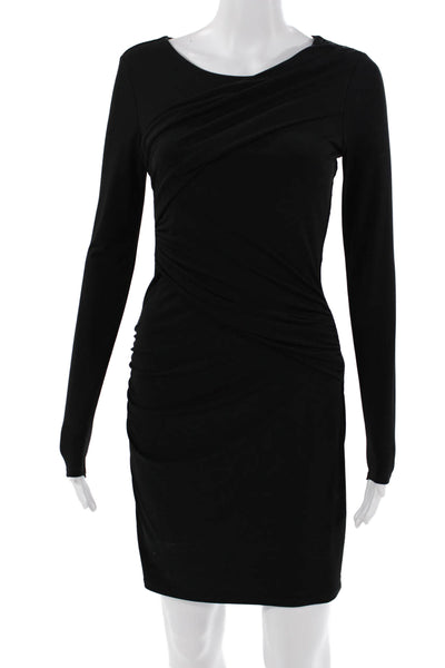 Graham & Spencer Women Bodycon Dress Black Long Sleeve Round Neck Size PP