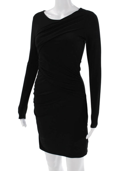 Graham & Spencer Women Bodycon Dress Black Long Sleeve Round Neck Size PP
