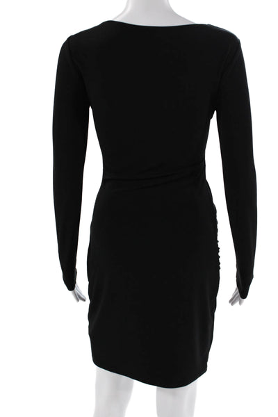 Graham & Spencer Women Bodycon Dress Black Long Sleeve Round Neck Size PP