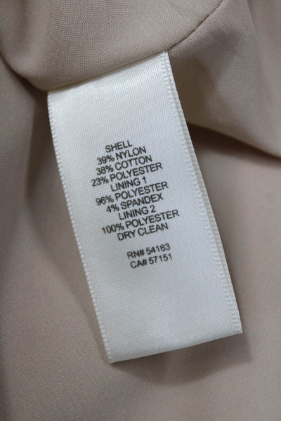 Eliza J Women Plus Sheath Dress Beige V-Neck Long Sleeve Size 18