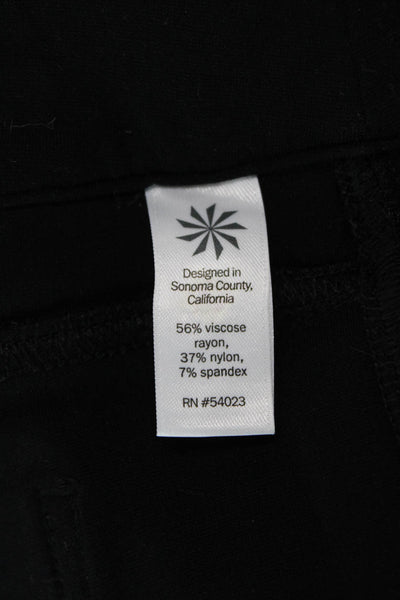 Athleta Women Black Ankle Cropped Pants 56% Viscose Rayon Size 6