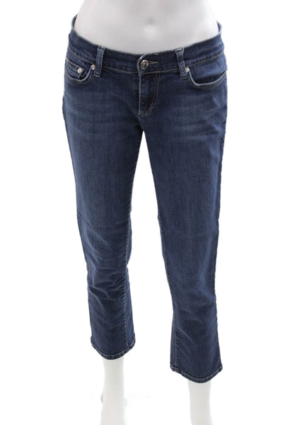 Joes Jeans Women Ankle Cropped Dark Blue Jeans Size 28