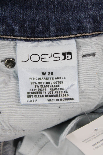 Joes Jeans Women Ankle Cropped Dark Blue Jeans Size 28