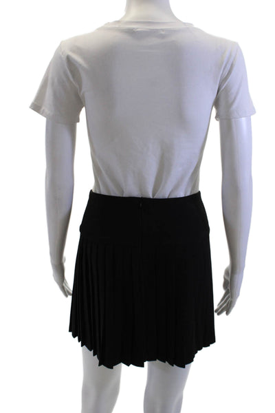 Aqua Womens Black Pleated Mini Skirt Size XS