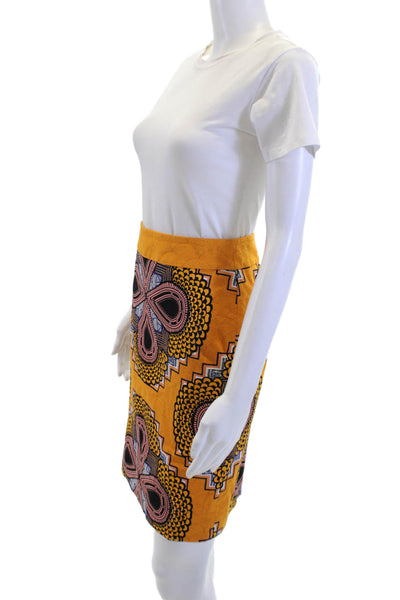 Maeve Anthropologie Womens Pencil Skirt Black Geometric Cotton Blend Size 0