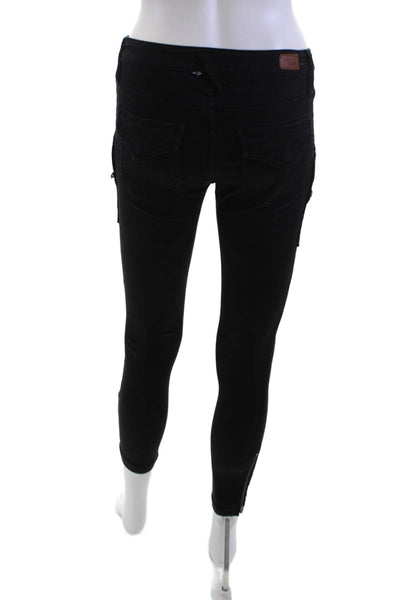 Joie Womens Cargo Ankle Pants Black Button Closure Size 25