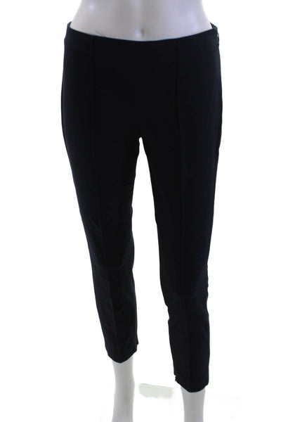 Theory Womens Ankle Cropped Dress Pants Black Zip Size 0