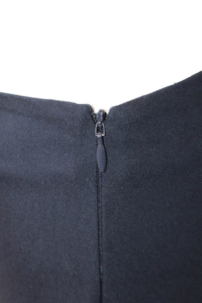 Theory Womens Ankle Cropped Dress Pants Black Zip Size 0