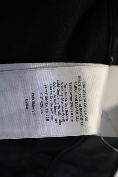 Joie Women Ankle Cargo Pants Black Mid-Rise Button 25 Inseam Size 26