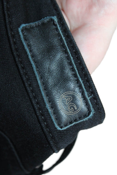 AG Womens Ankle Cropped Black Jeans Mid Rise Size 25