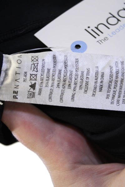 PE Nation Womens Ankle Leggings Black 65% Recycled Nylon Size S