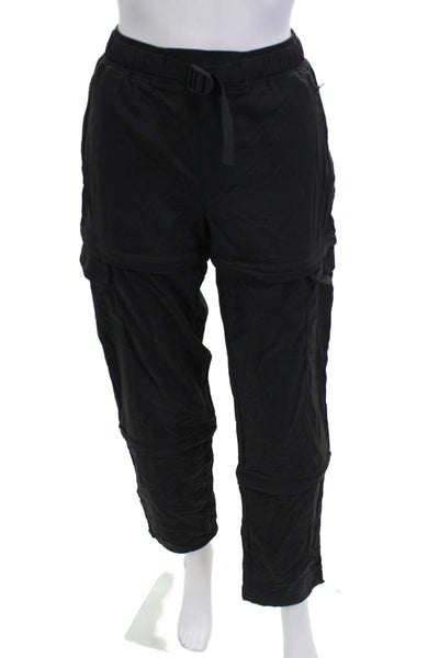 Athleta Unisex Black Army Cargo Windbreaker Pants Buckle Size 6