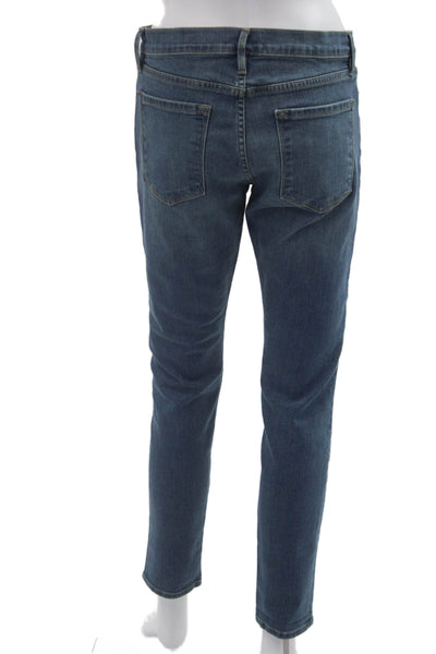 Frame Womens Skinny Ankle Cropped Jeans High Rise Blue Size 28