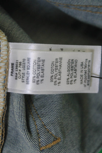Frame Womens Skinny Ankle Cropped Jeans High Rise Blue Size 28