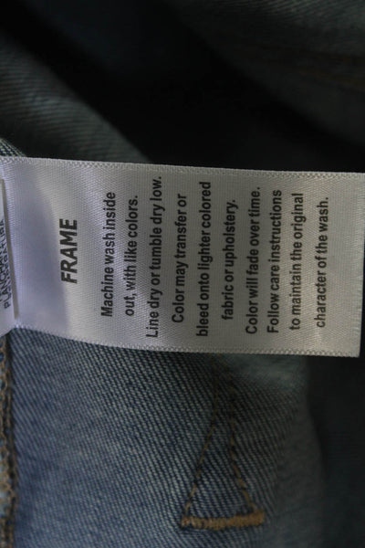 Frame Womens Skinny Ankle Cropped Jeans High Rise Blue Size 28