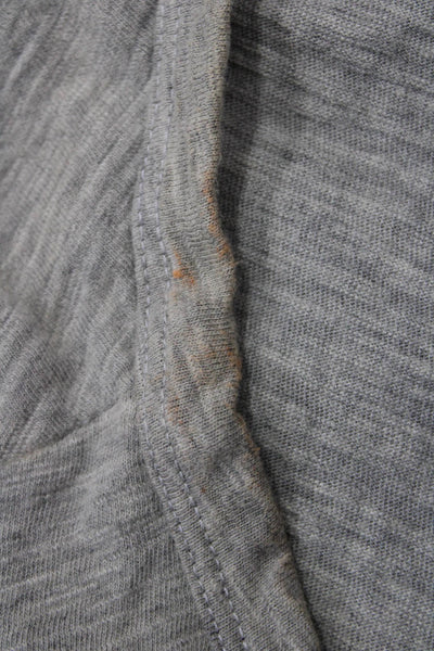 Wilt Womens V-Neck Tunic T-Shirt Gray Short Sleeve Basic Cotton Blend Size L