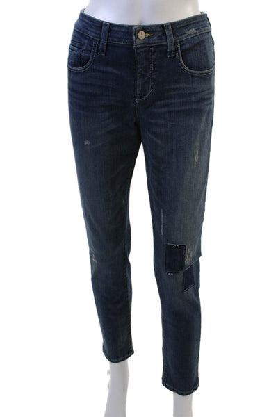 Pilcro Anthropologie Womens Ankle Skinny Jeans Dark Blue Size 30