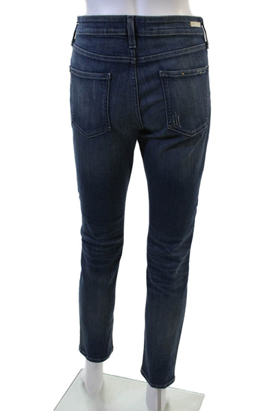 Pilcro Anthropologie Womens Ankle Skinny Jeans Dark Blue Size 30