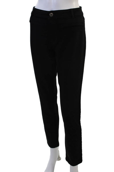 DL1961 Womens Black Cropped Ankle Jeans Mid Rise Button Size 31