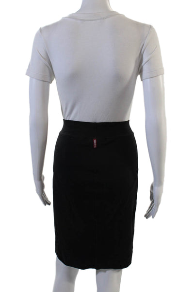 Hard Tail Womens Straight Pencil Skirt Black Knee Length Size S