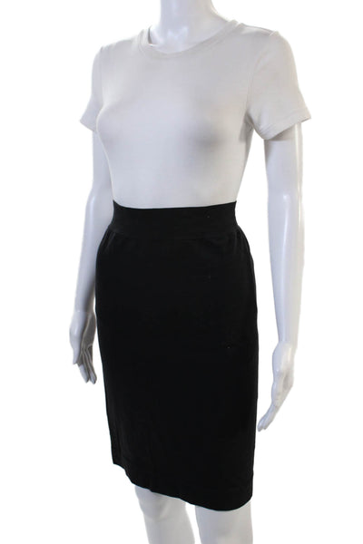 Hard Tail Women Black Straight Pencil Knee Length Skirt Suplex Lycra Size S