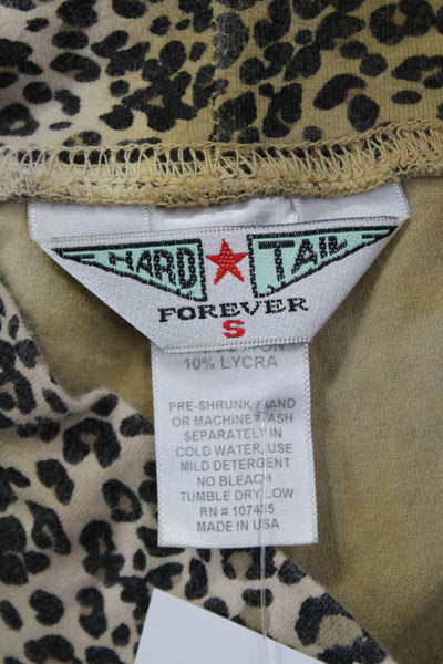Hard Tail Women Beige Animal Print Straight Pencil Skirt Size S
