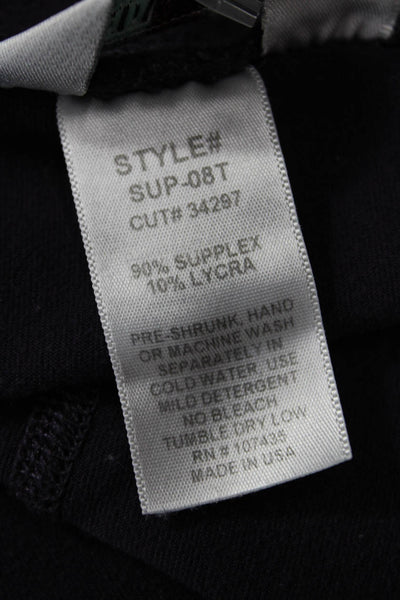 Hard Tail Women Straight Pencil Skirt Black Supplex Lycra Knee Length Size S