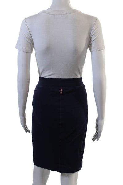 Hard Tail Womens Dark Blue Straight Pencil Skirt Supplex Lycra Size S