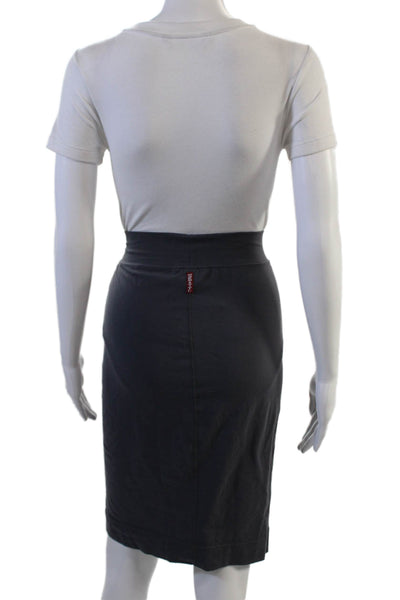 Hard Tail Women Straight Pencil Black Supplex Lycra Skirt Size S