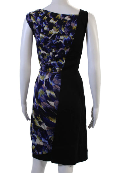 BCBG Max Azria Women Sheath Dress Black Sleeveless Knee Length Zip Size 10