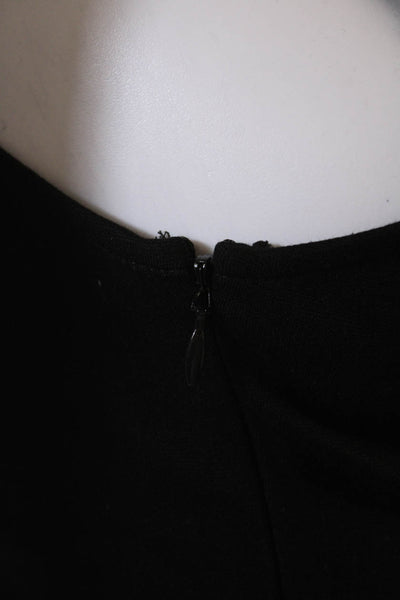 BCBG Max Azria Women Sheath Dress Black Sleeveless Knee Length Zip Size 10