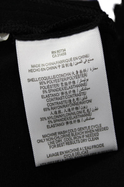 BCBG Max Azria Women Sheath Dress Black Sleeveless Knee Length Zip Size 10