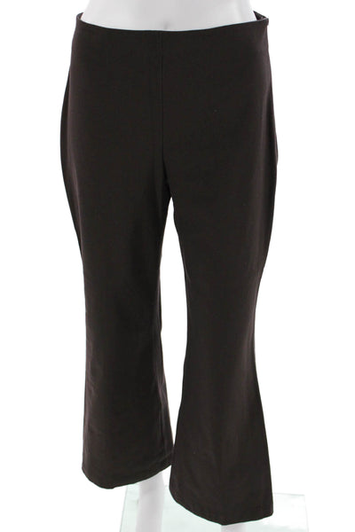 Theory Women Dress Pants Brown Polyester Blend Zip Classic Size 4