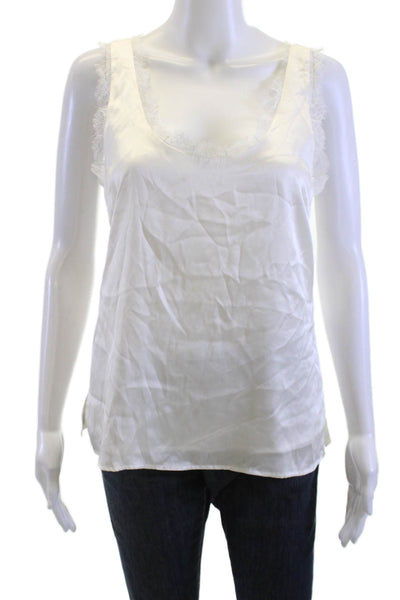 Cami NYC Women Camisole White Silk V Neck Sleeveless Size XS