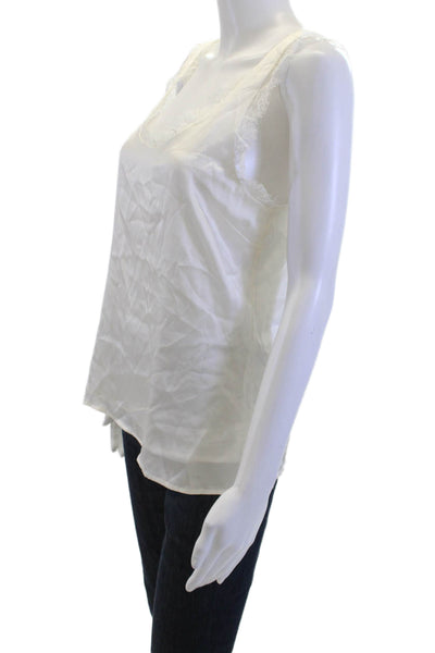 Cami NYC Women Camisole White Silk V Neck Sleeveless Size XS