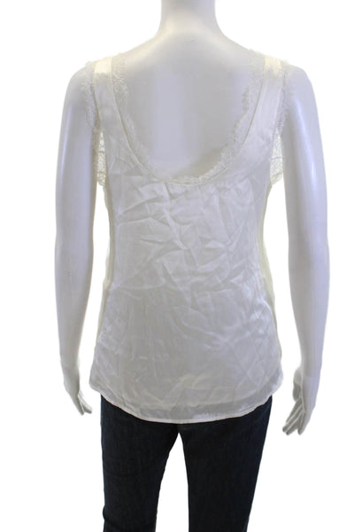 Cami NYC Women Camisole White Silk V Neck Sleeveless Size XS