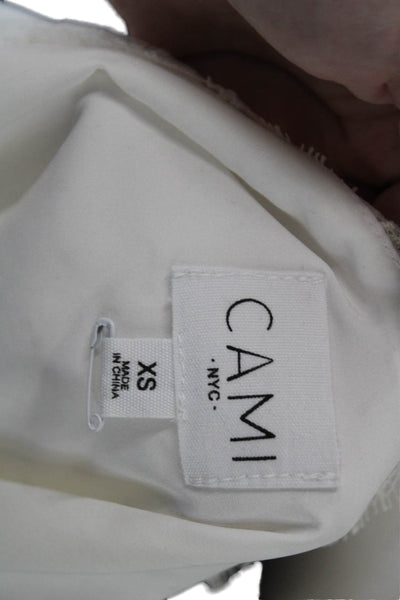 Cami NYC Women Camisole White Silk V Neck Sleeveless Size XS