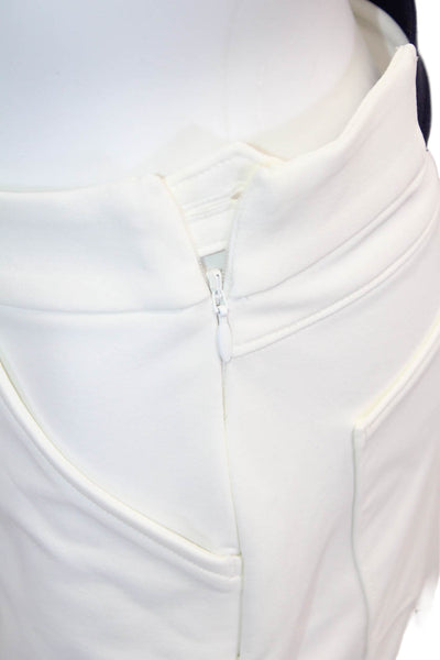 Peter Millar Women Cropped Ankle Pants White Zip Nylon Spandex Size 2