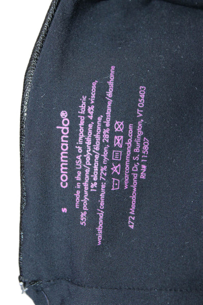 Commando Womens Cropped Jeggings Biker Black Size S