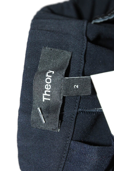 Theory Womens Ankle Cropped Dress Pants Black Size 2